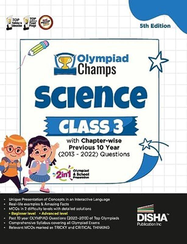 

Olympiad Champs Science Class 3 With Chapter-Wise Previous 10 Year 2013 - 2022 Questions Complete By Disha Experts - Paperback