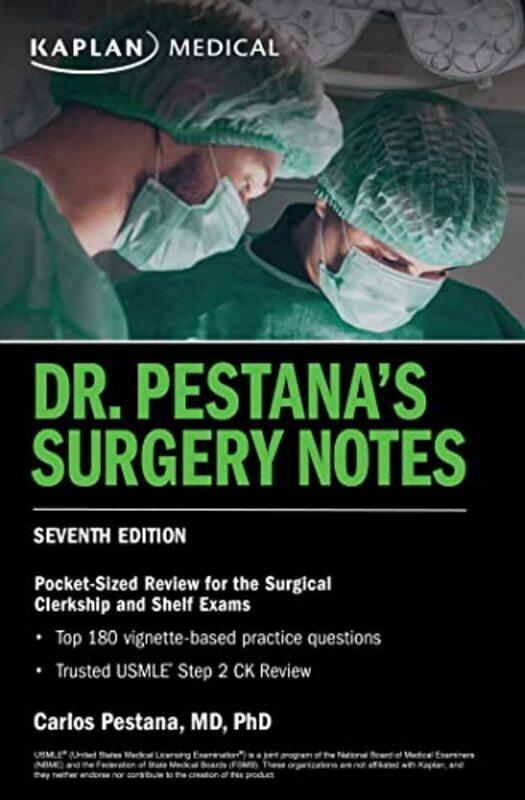 

Dr Pestanas Surgery Notes Seventh Edition PocketSized Review for the Surgical Clerkship and Shelf Exams by Alexandros MourmourasPeter Rangazas-Paperba