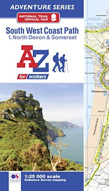 

SW Coast Path North Devon and Somerset Adventure Atlas -Paperback
