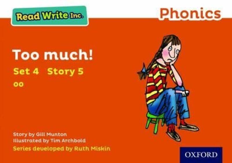 

Read Write Inc Phonics Too Much! Orange Set 4 Storybook 5 by Jonathan Rauch-Paperback