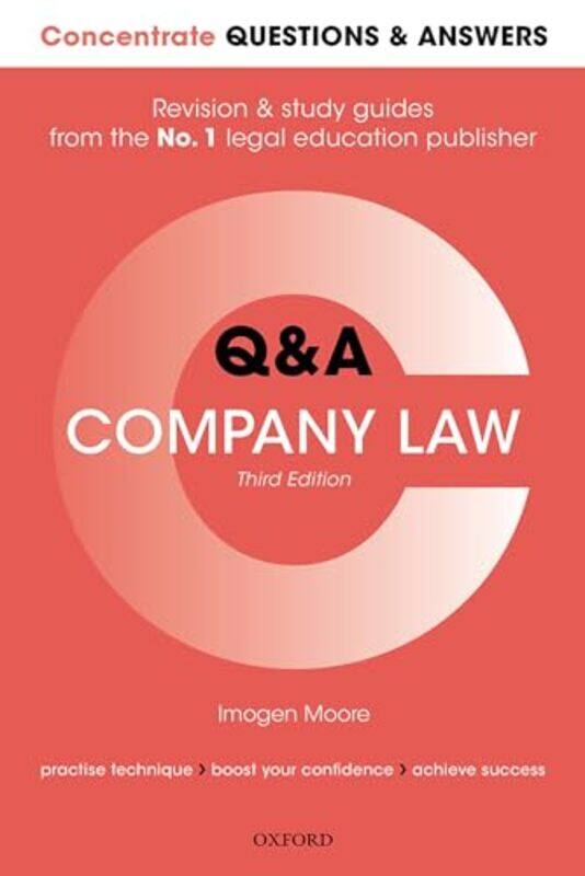 

Concentrate Questions and Answers Company Law by Imogen Associate Professor in Law, University of Bristol Moore-Paperback