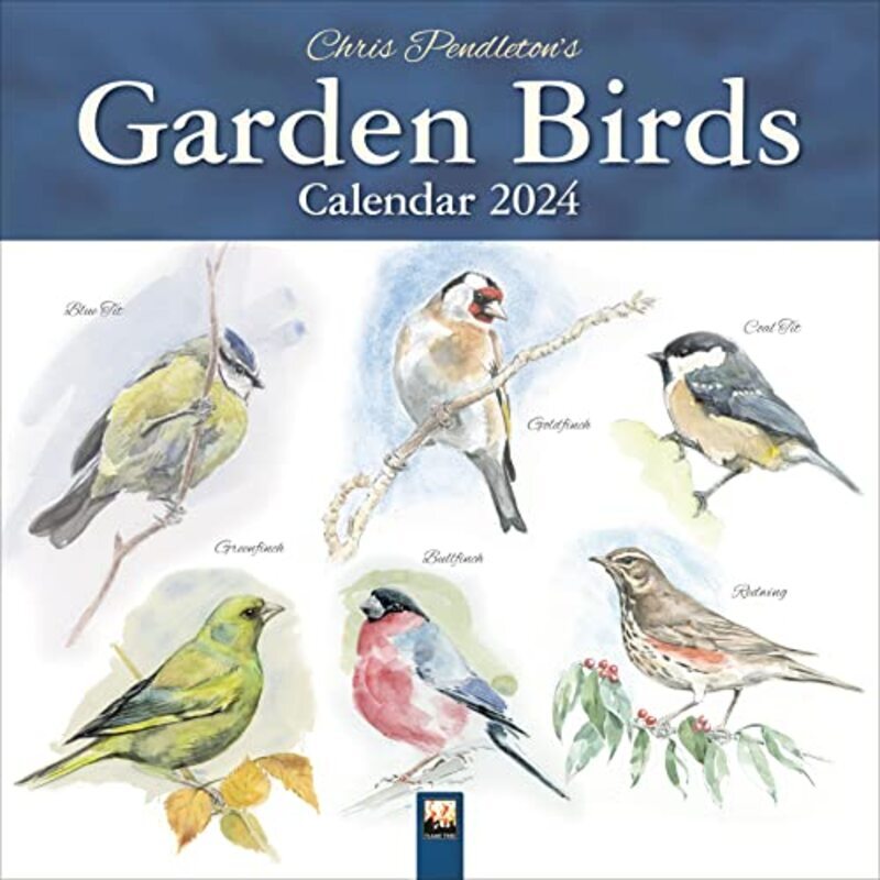 Chris Pendleton Garden Birds Wall Calendar 2024 Art Calendar By Flame Tree Studio - Paperback