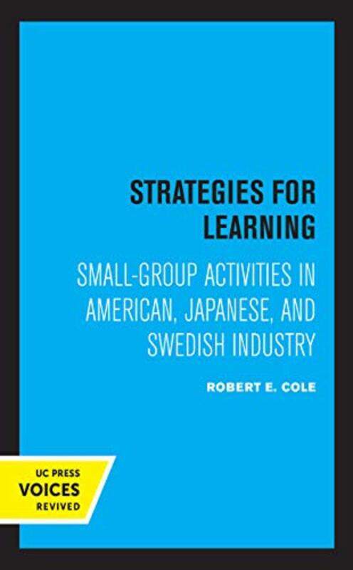 

Strategies for Learning by Robert E Cole-Paperback