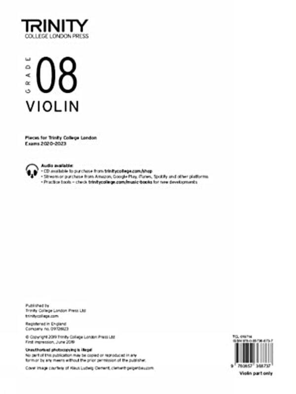 

Trinity College London Violin Exam Pieces From 2020 Grade 8 Part Only by College London, Trinity - Paperback