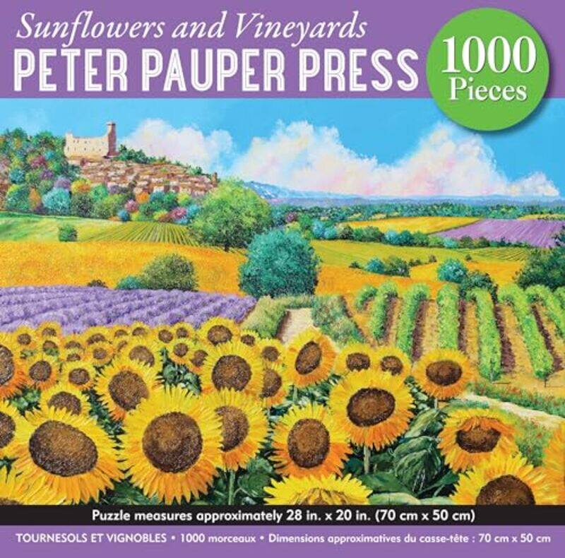 

Sunflowers & Vineyards 1000 Piece Puzzle By Peter Pauper Press Inc -Paperback