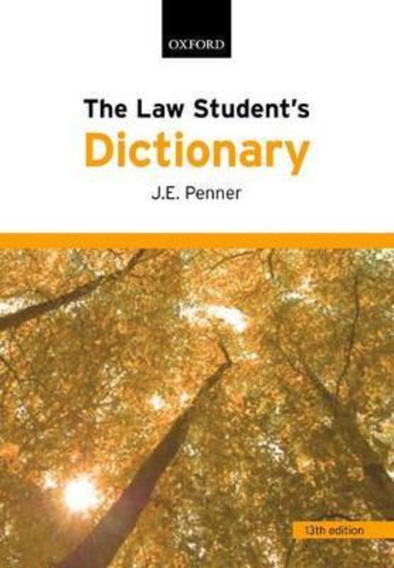 

The Law Student's Dictionary.paperback,By :Penner, James (Professor of Property Law, University College London)