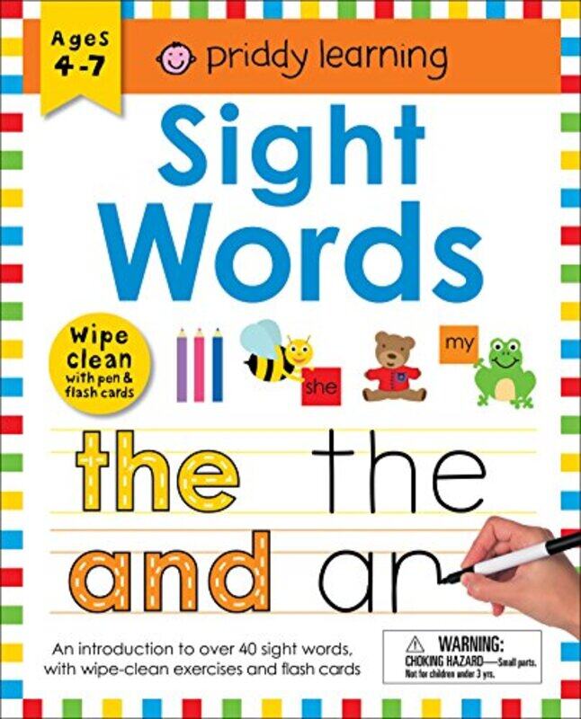 

Wipe Clean Workbook: Sight Words (Enclosed Spiral Binding): Ages 4-7; Wipe-Clean with Pen & Flash Ca , Paperback by Priddy, Roger