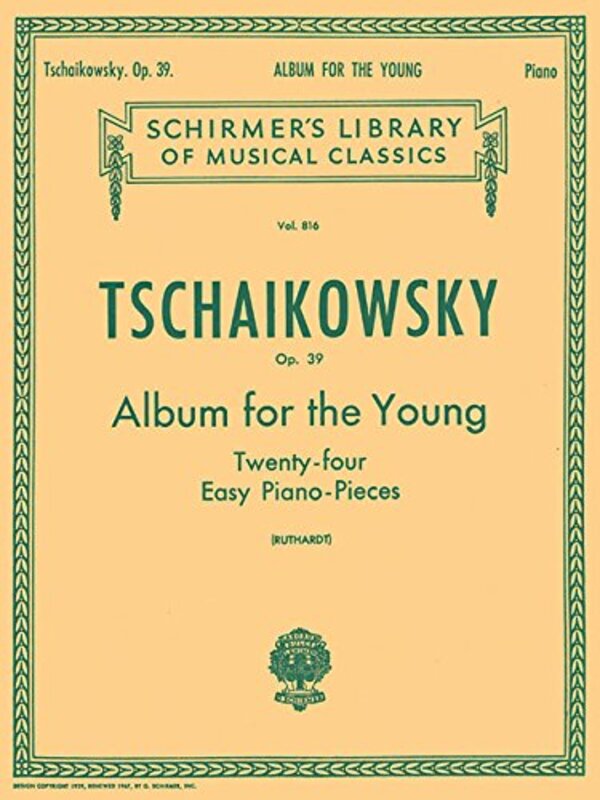Album For The Young Op. 39: 24 Easy Pieces By Tchaikovsky, Peter Ilich - Ruthardt, A Paperback