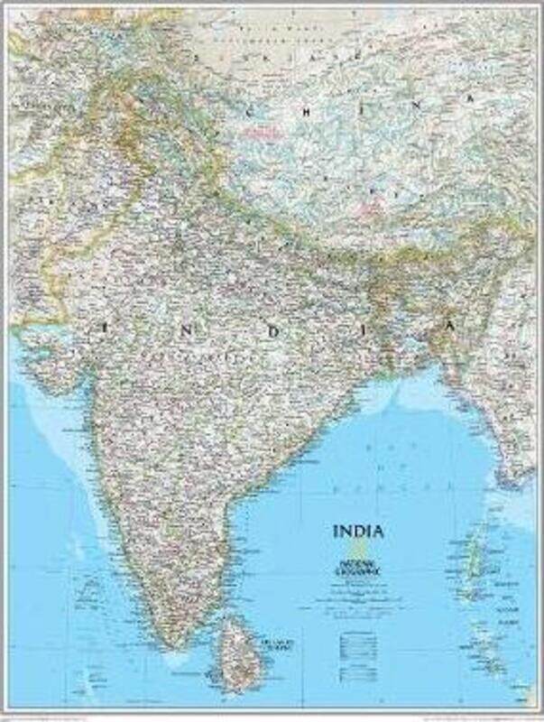 

India Classic, Laminated: Wall Maps Countries & Regions,Paperback,ByMaps, National Geographic