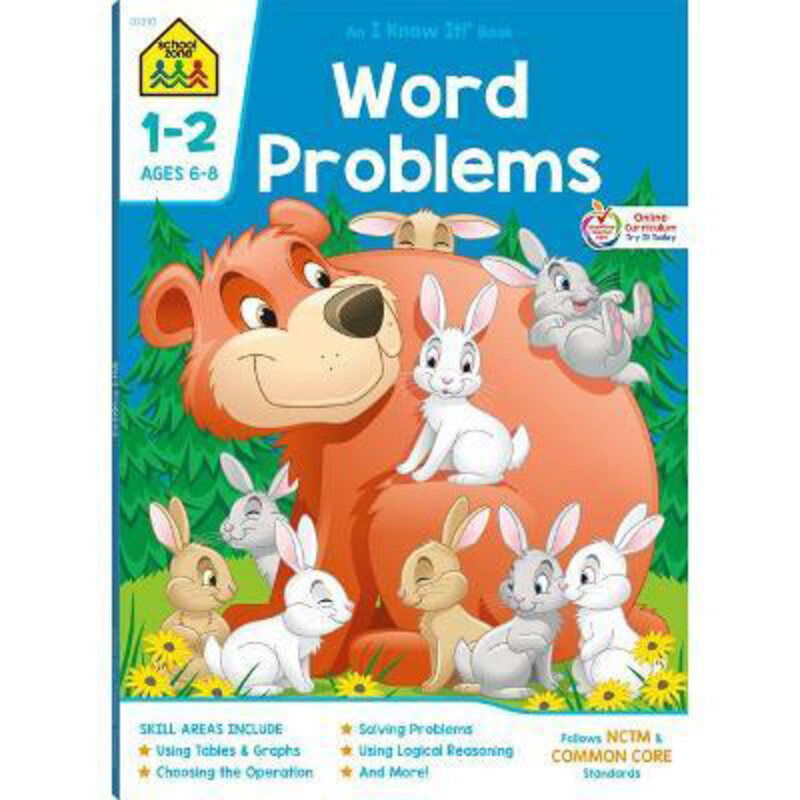 

School Zone Word Problems Grades 1-2 Workbook, Paperback Book, By: School Zone