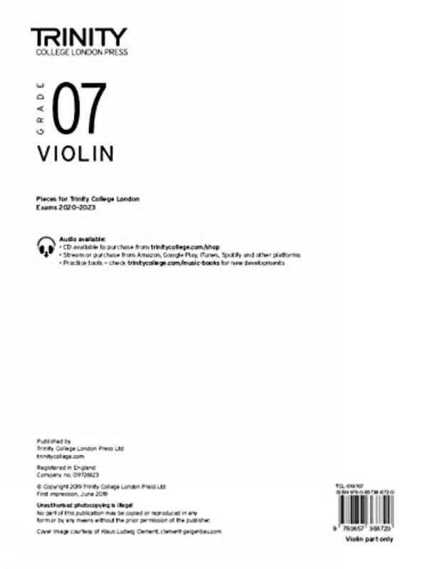 

Trinity College London Violin Exam Pieces From 2020 Grade 7 Part Only by College London, Trinity - Paperback