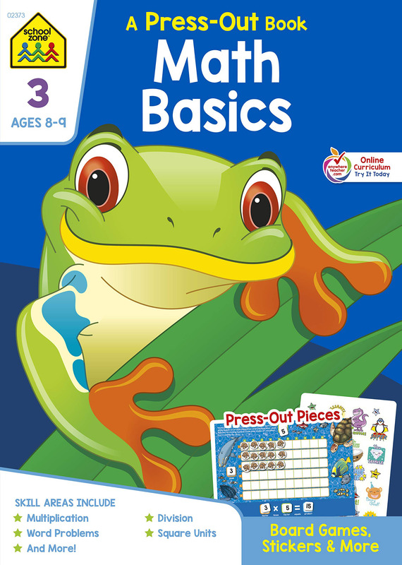 Math Basics 3 Press-Out Workbook, Paperback Book, By: School Zone