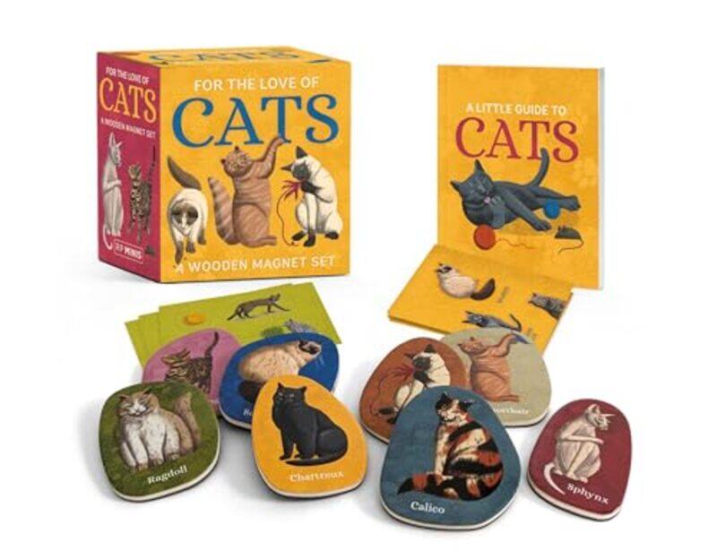 

For The Love Of Cats A Wooden Magnet Set, Paperback by Berkowitz, Eliza