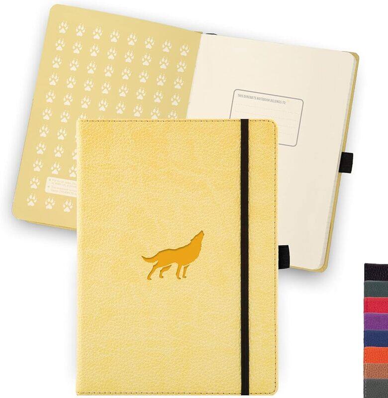 

Dingbats Wildlife A5 Cream Wolf Notebook Graph Wildlife Hardcover