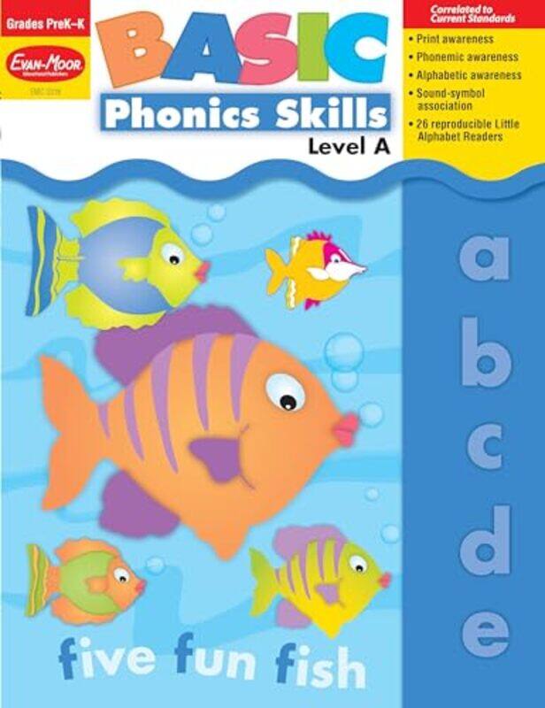 

Basic Phonics Skills Level A By Evan Moor - Paperback