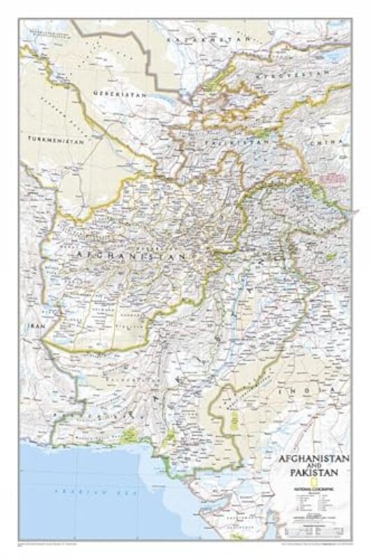 Afghanistanpakistan Tubed Wall Maps Countries & Regions By Maps National Geographic - Paperback