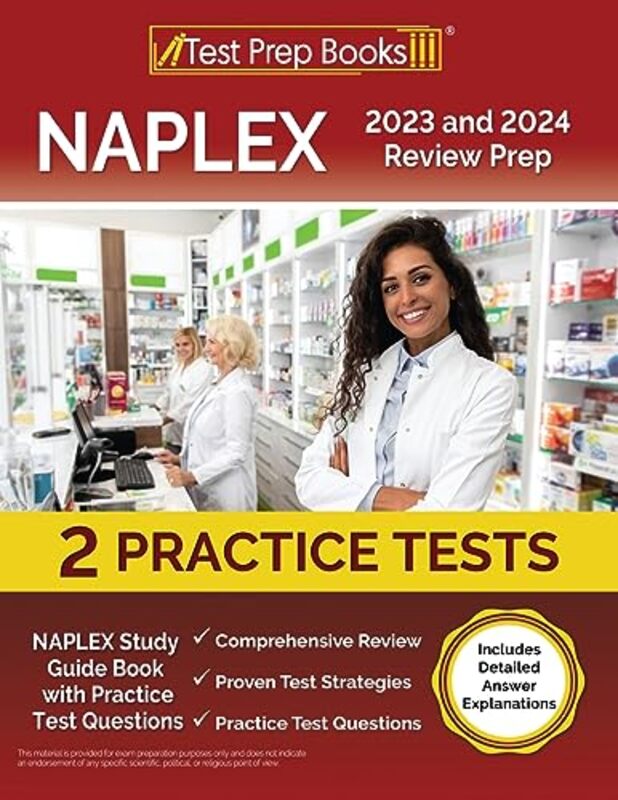 NAPLEX 2023 and 2024 Review Prep: NAPLEX Study Guide Book with Practice Test Questions Includes Det Paperback by Rueda, Joshua