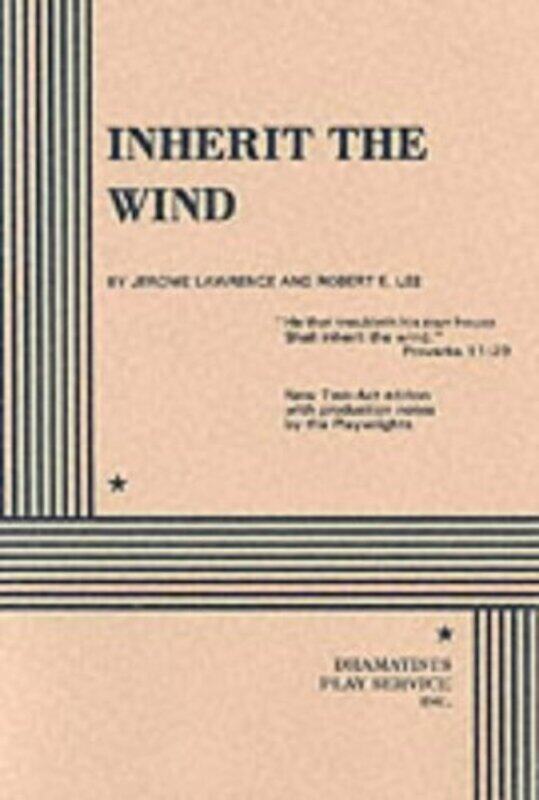 

Inherit the Wind by Jerome LawrenceRobert E Lee-Paperback