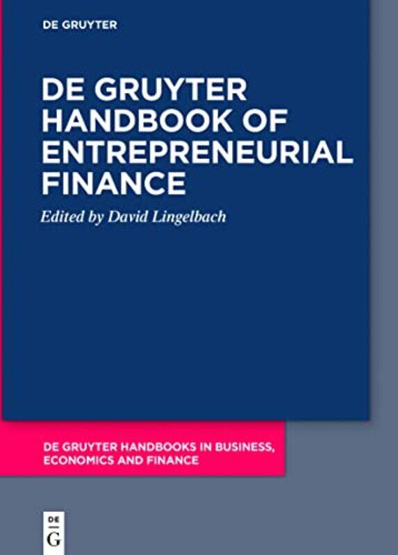 

De Gruyter Handbook of Entrepreneurial Finance by Thomas Colby College USA Tietenberg-Hardcover