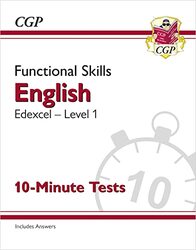 Functional Skills English Edexcel Level 1 10Minute Tests by CGP Books - CGP Books Paperback
