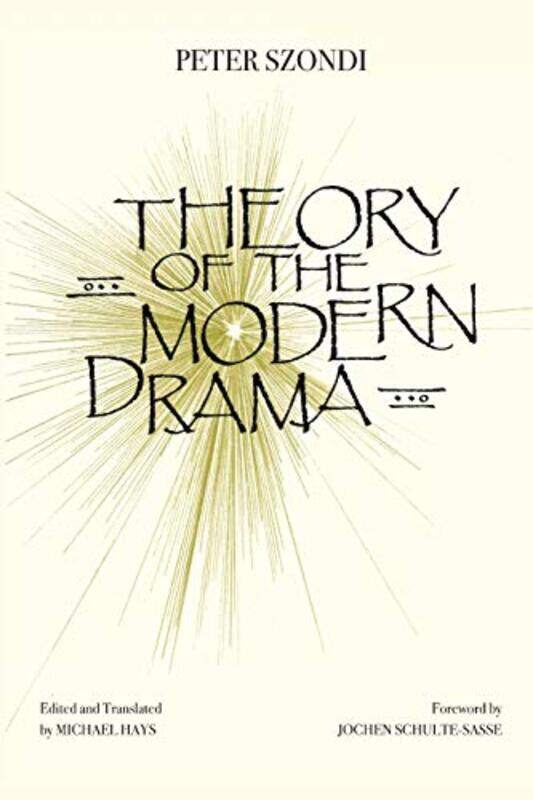 

Theory of Modern Drama by Peter Szondi-Paperback