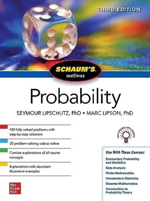 

Schaums Outline of Probability Third Edition by Charis Mather-Paperback