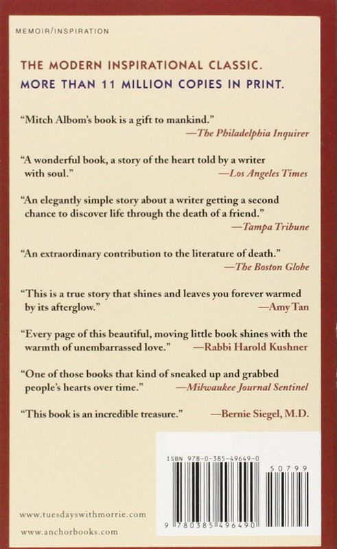 Tuesdays with Morrie, Paperback Book, By: Mitch Albom