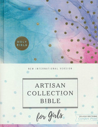 NIV Artisan Collection Bible for Girls, Cloth Over Board, Multicolor, Art Gilded Edges, Red Letter, Hardcover Book, By: Zondervan