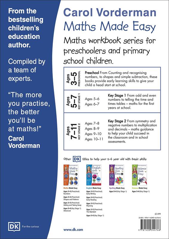 Maths Made Easy Ages 5-6 Key Stage 1 Beginner, Paperback Book, By: Carol Vorderman