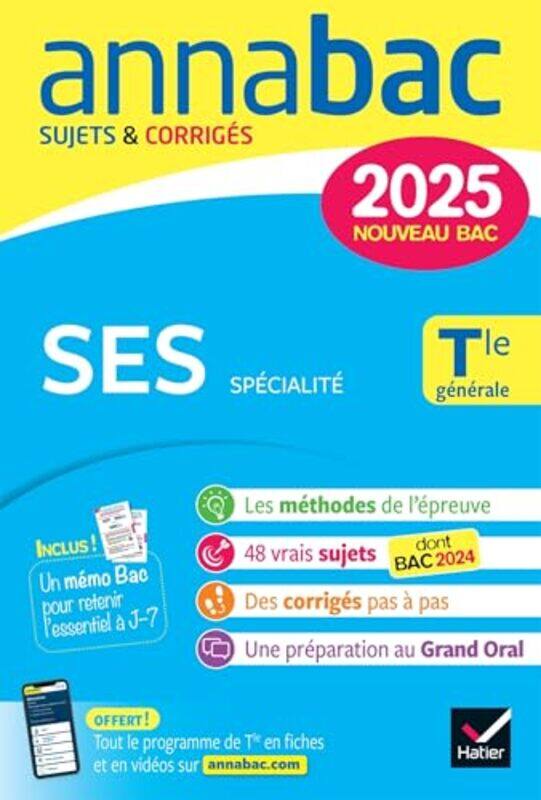 

Annales Du Bac Annabac 2025 Ses Tle Generale Specialite Sujets Corriges And Methodes De Lepreuve by Bachelerie-Marteau - Paperback