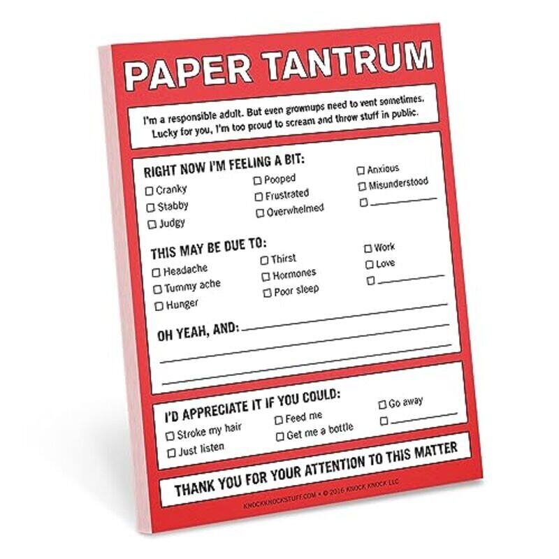 

Knock Knock Paper Tantrum Nifty Notes,Paperback by Knock Knock