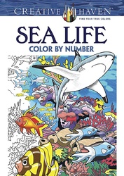 Creative Haven Sea Life Color by Number Coloring Book, Paperback Book, By: George Toufexis