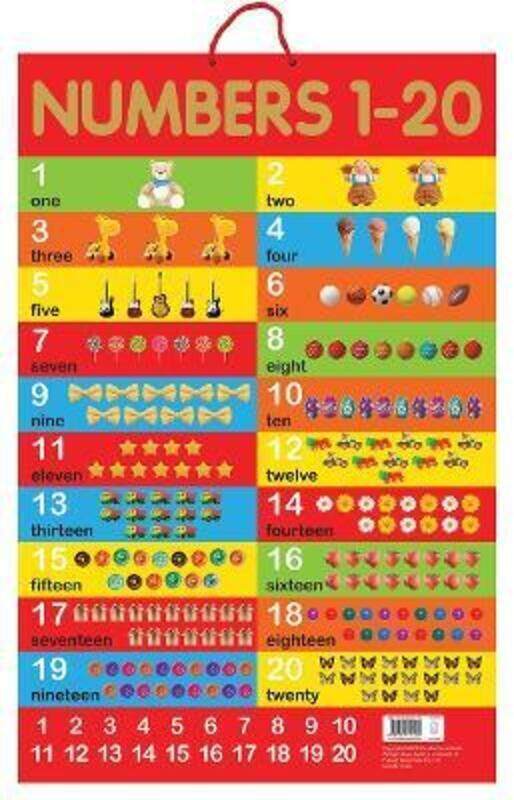 

Numbers 1-20 Early Learning Educational Posters For Children: Perfect For Kindergarten Nursery an ,Paperback By Wonder House Books