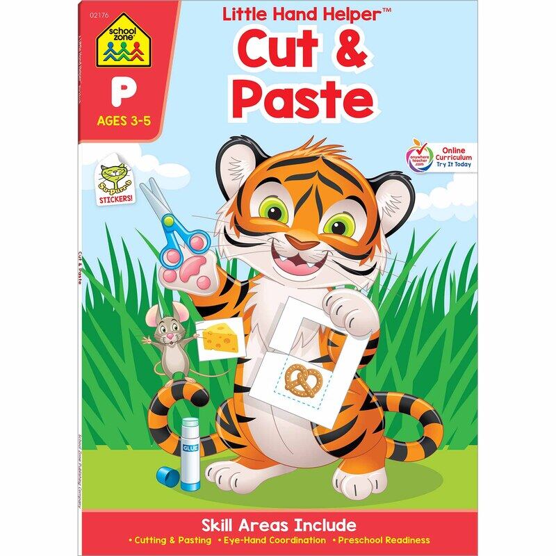 

Cut & Paste Workbook with Stickers, Paperback Book, By: Zone Staff School