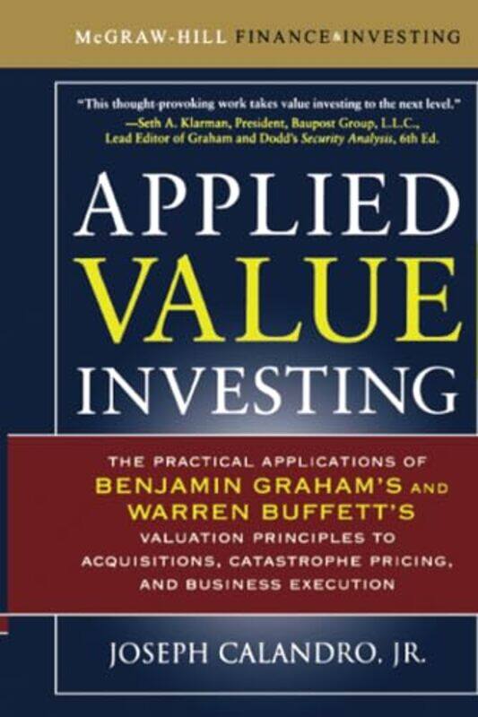 

Applied Value Investing Pb By Calandro, Joseph -Paperback