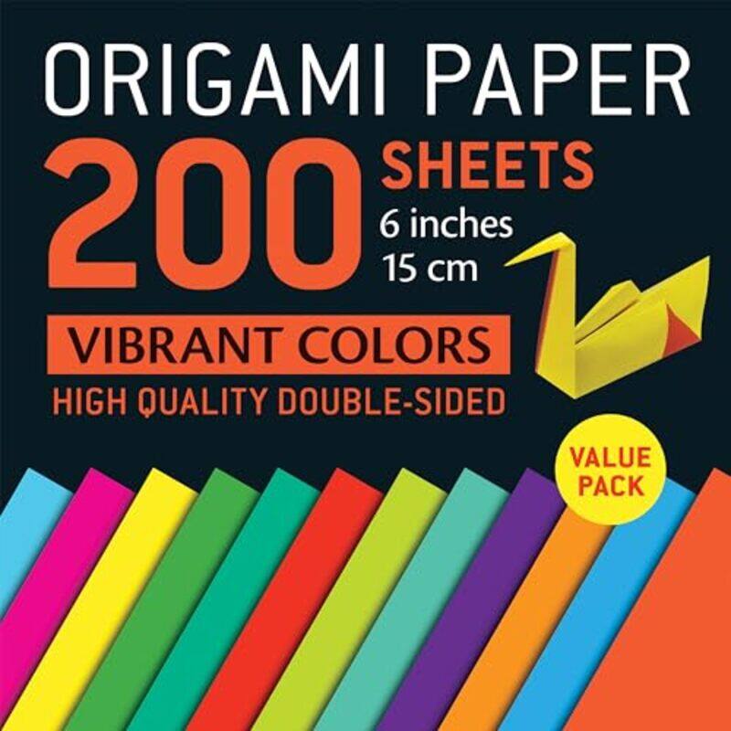 

Origami Paper 200Ct Vibrant Colors By Tuttle - Paperback