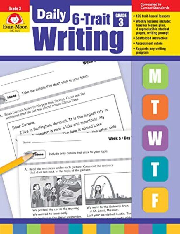 

Daily 6-Trait Writing, Grade 3,Paperback by Evan-Moor Educational Publishers
