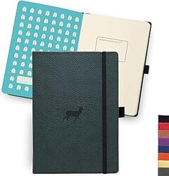Dingbats A5 Wildlife Green Deer Notebook Plain By Dingbats -Paperback