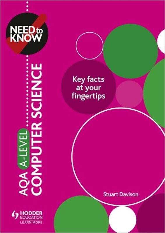 

Need To Know: Aqa A-Level Computer Science By Davison, Stuart Paperback