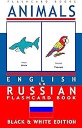 Animals English to Russian Flash Card Book: Black and White Edition Russian for Kids by Flashcards, Russian Bilingual - Books, Flashcard - Paperback