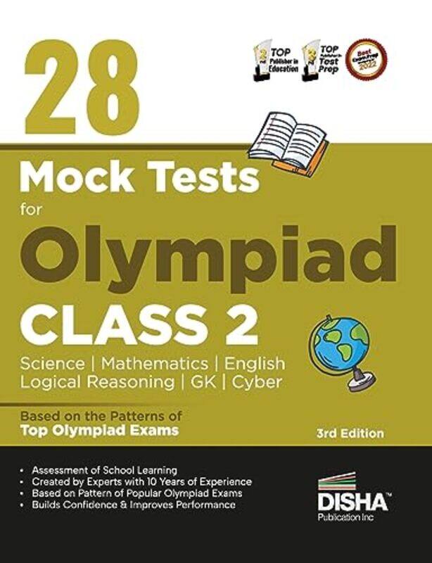 

28 Mock Test Series For Olympiads Class 2 Science Mathematics English Logical Reasoning Gk And Cyb,Paperback By Disha Experts