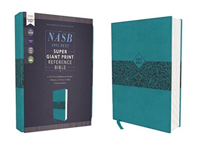 

Nasb Super Giant Print Reference Bible Leathersoft Teal Red Letter 1995 Text Comfort Print By Zondervan Paperback