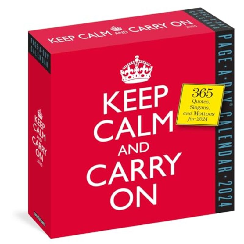 Keep Calm And Carry On Pageaday Calendar 2024 By Workman Calendars - Paperback