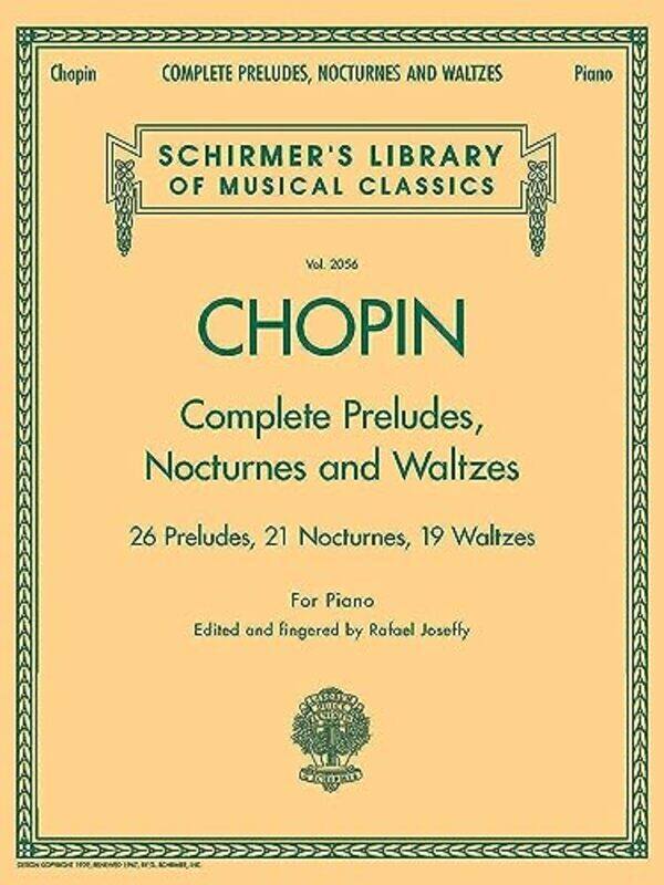 

Complete Preludes Nocturnes & Waltzes 26 Preludes 21 Nocturnes 19 Waltzes For Piano By Chopin Frederic - Paperback