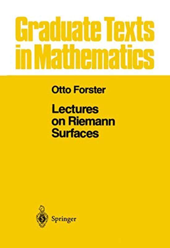 

Lectures on Riemann Surfaces by The City Law School-Hardcover