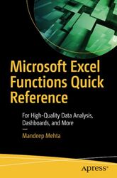 Microsoft Excel Functions Quick Reference by Mandeep Mehta-Paperback