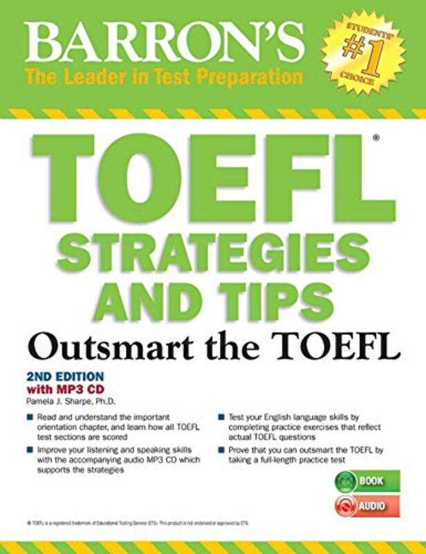 

Toefl Strategies And Tips With Mp3 Cds Outsmart The Toefl Ibt By Pamela J. Sharpe -Paperback