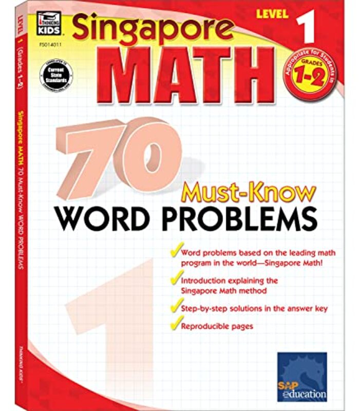 70 Mustknow Word Problems Grades 1 2 By Singapore Asian Publishers - Carson Dellosa Education Paperback