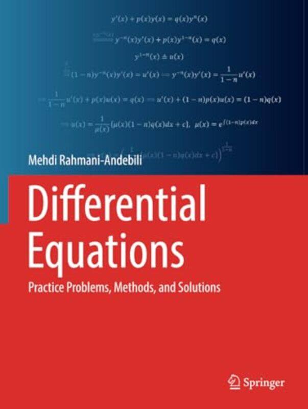 

Differential Equations by Mehdi Rahmani-Andebili-Paperback