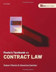 Pooles Textbook On Contract Law by Merkin KC, Robert (Professor of Law, University of Reading and Professor of Law Emeritus, University -Paperback